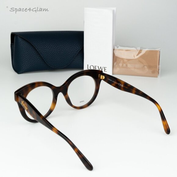Loewe Women Eyeglasses Havana Demo Round LW50074I CURVY 052 NEW AUTHENTIC - Picture 8 of 8